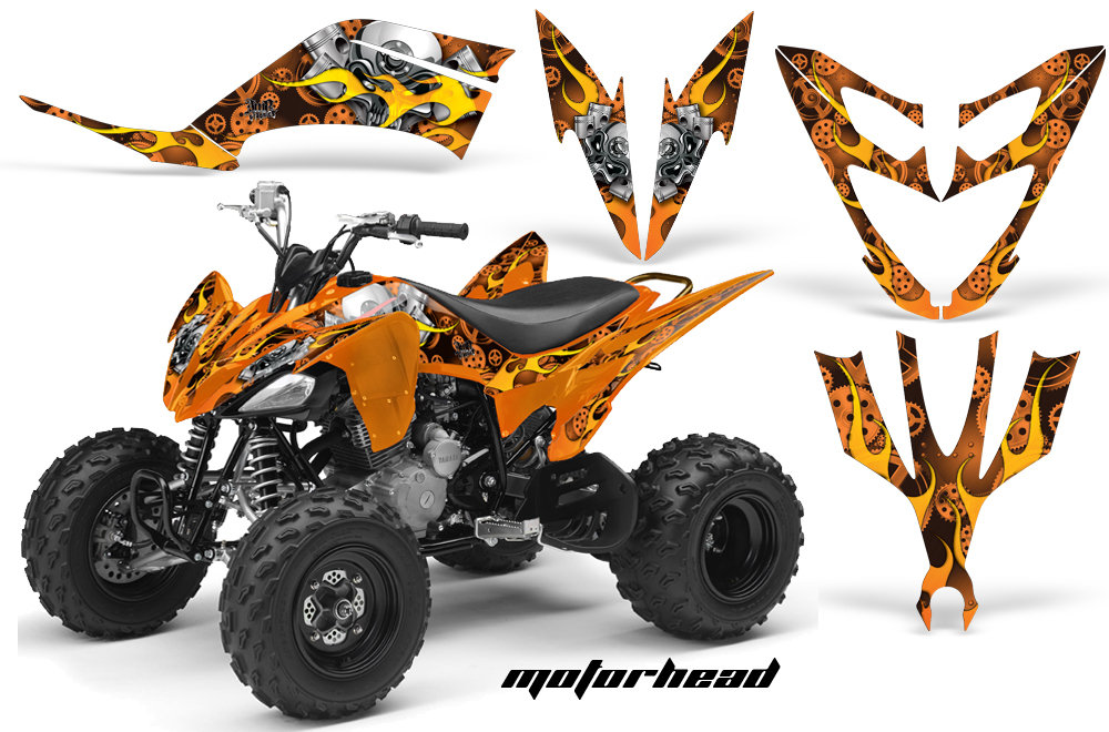 Yamaha Raptor 250 Graphics Motorhead Orange